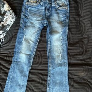 Stylish Distressed Blue Jeans